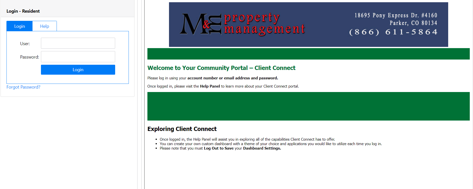 Homeowner portal login